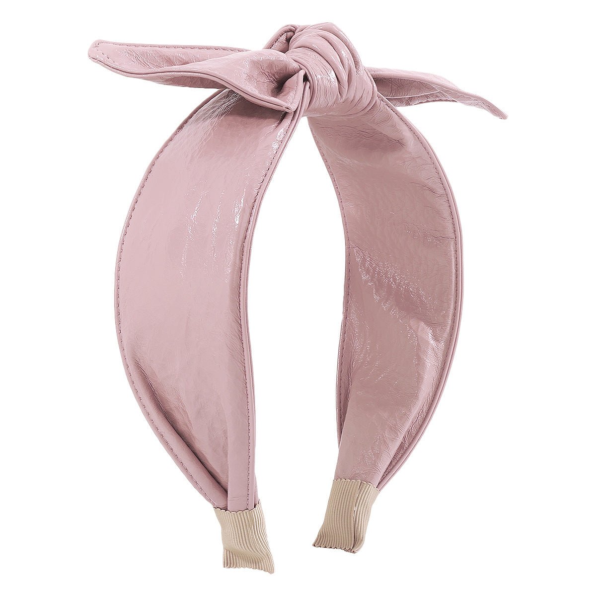 F53 creative leather three-dimensional geometric bow headband female personality small fragrance color elegant headband