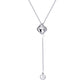 Simple and cold zircon pendant necklace fashion five-pointed star key cat clavicle chain niche design