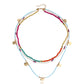 Jewelry bohemian color rice bead disc necklace female niche design ins beaded necklace
