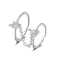 ins chain tassel double finger ring fashion simple star butterfly love geometric opening index finger ring tide