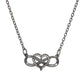 Knotted love necklace cold and simple 8-character heart-shaped cross clavicle chain ins niche design jewelry