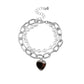 Jewelry Fashion Casual Pearl Small Hole Chain Bracelet Female Leopard Print Love Horse Hair Pendant Hand Decoration