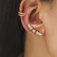 Simple Star Small Diamond Ear Clip Leaf Flower Sun Flower Geometric Pearl Zircon No Pierced Ear Stud Set