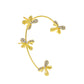 Ins diamond-studded butterfly ear hanger women without ear piercing butterfly ear bone clip fashion niche exaggerated wing ear clip
