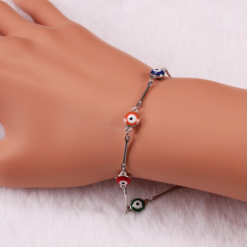 Devil's Eye Anklet Bracelet Necklace Fashion Street Shooting Creative Couple Necklace Accessories