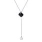 Simple and cold zircon pendant necklace fashion five-pointed star key cat clavicle chain niche design