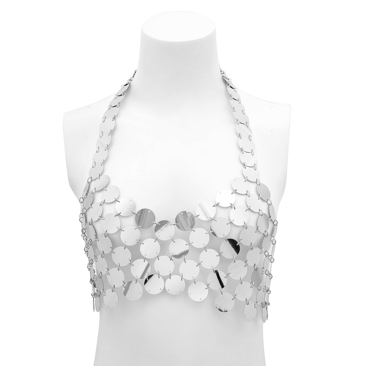 Jewelry Sexy Stitching Backless Bikini Body Chain Beach Shiny Sexy Sequins Handmade Chest Chain