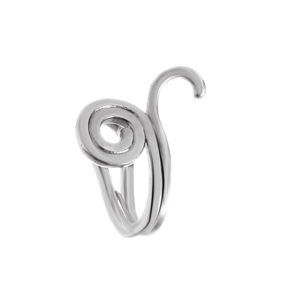 Zircon U-shaped nose clip African personality piercing-free fake nose ring nose decoration puncture jewelry