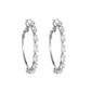 Ins inlaid crystal round earrings female personality temperament hollow simple geometric earrings net red earrings tide