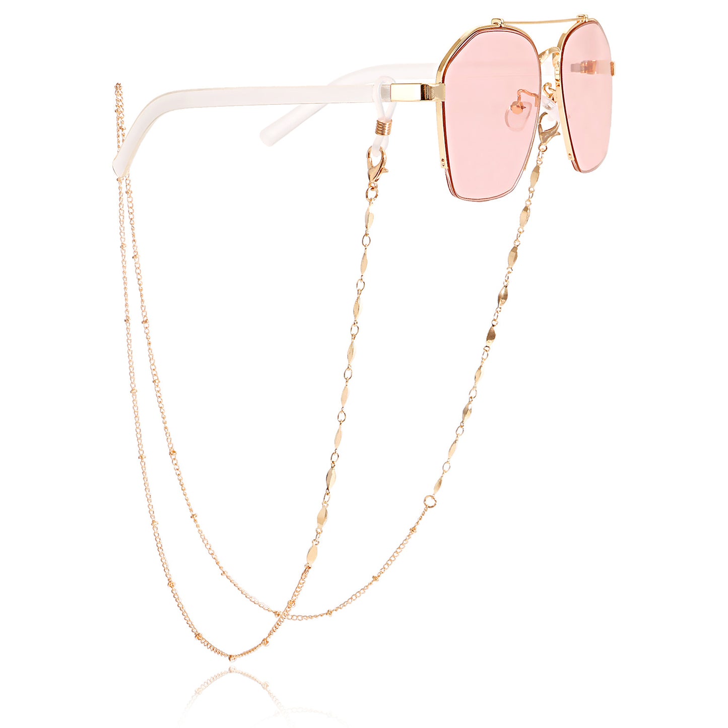 Mask hanging chain Glasses chain Butterfly aircraft chain Disc mask chain Peach heart metal glasses chain