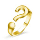Ins cold creative opening question mark ring niche design simple net red personality index finger ring female