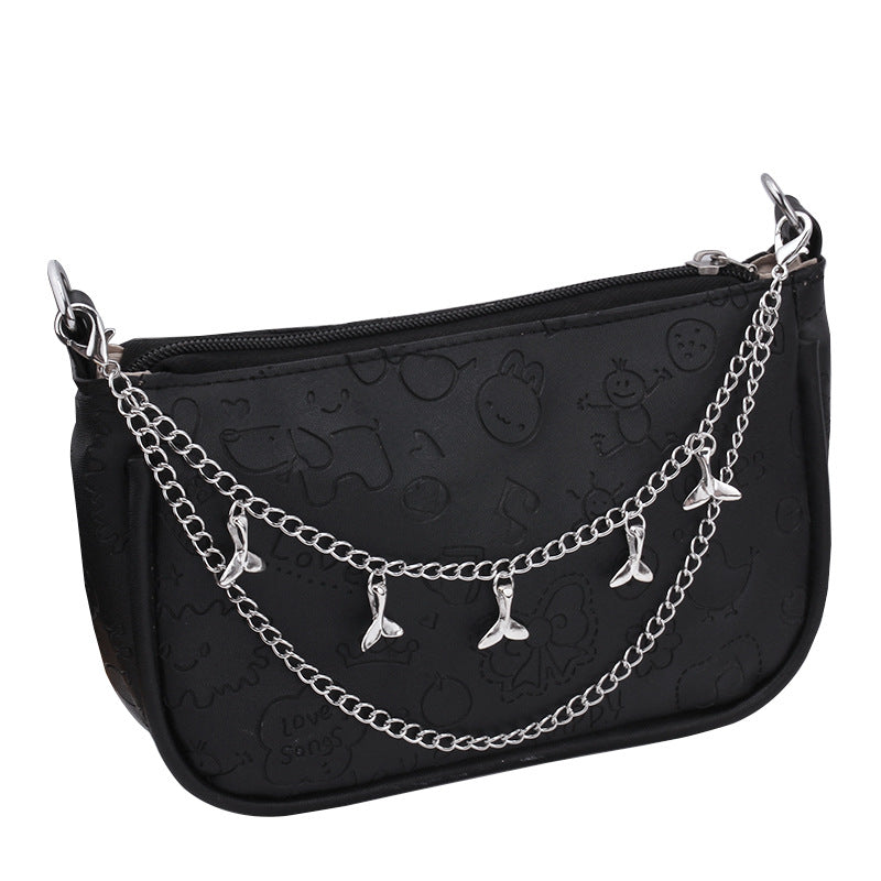 Messenger bag women's handbag decoration street trend fashion all-match chain women's bag chain