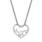 Ins simple zircon love pendant necklace retro fashion hollow peach heart collarbone chain temperament necklace female