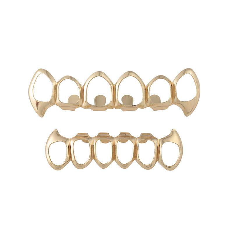 HIPHOP full diamond metal hip hop poker shape braces fashion trend rock denture jewelry