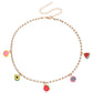 Jewelry ins diamond claw chain colorful flower necklace female choker advanced simple necklace