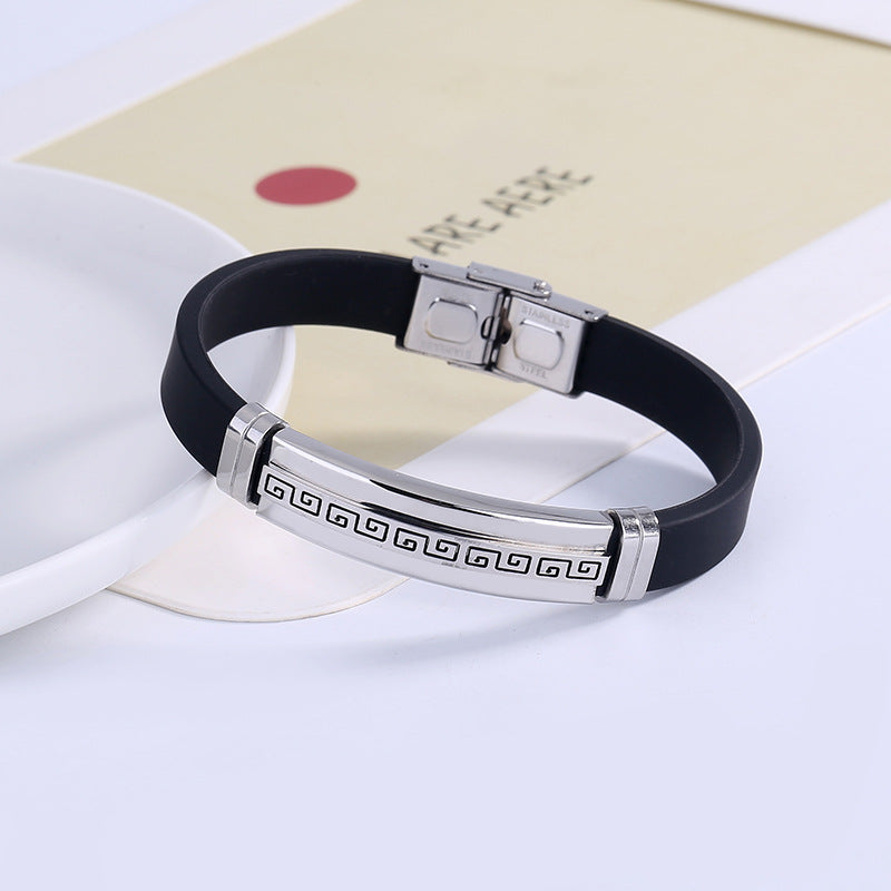 Fashion Simple Constellation Bracelet Personality Creative Stainless Steel Silicone Bracelet Watch Chain Jewelry