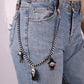 Personalized Halloween kid accessories metal pants chain self-made trendy male hip-hop punk waist chain