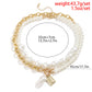 Jewelry niche heart-shaped portrait multi-variety necklace creative water drop imitation pearl weaving temperament necklace