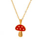 Internet celebrity ins alloy color drop oil mushroom necklace fashion temperament simple necklace female