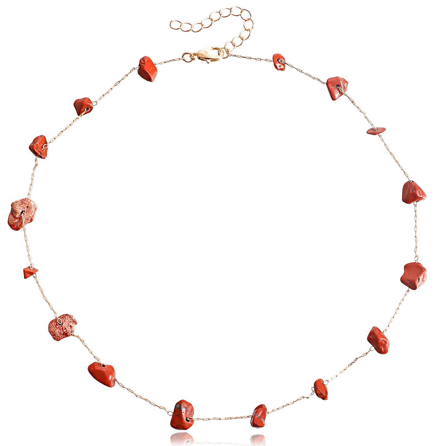 Jewelry ins beach color natural irregular gravel necklace necklace female clavicle chain