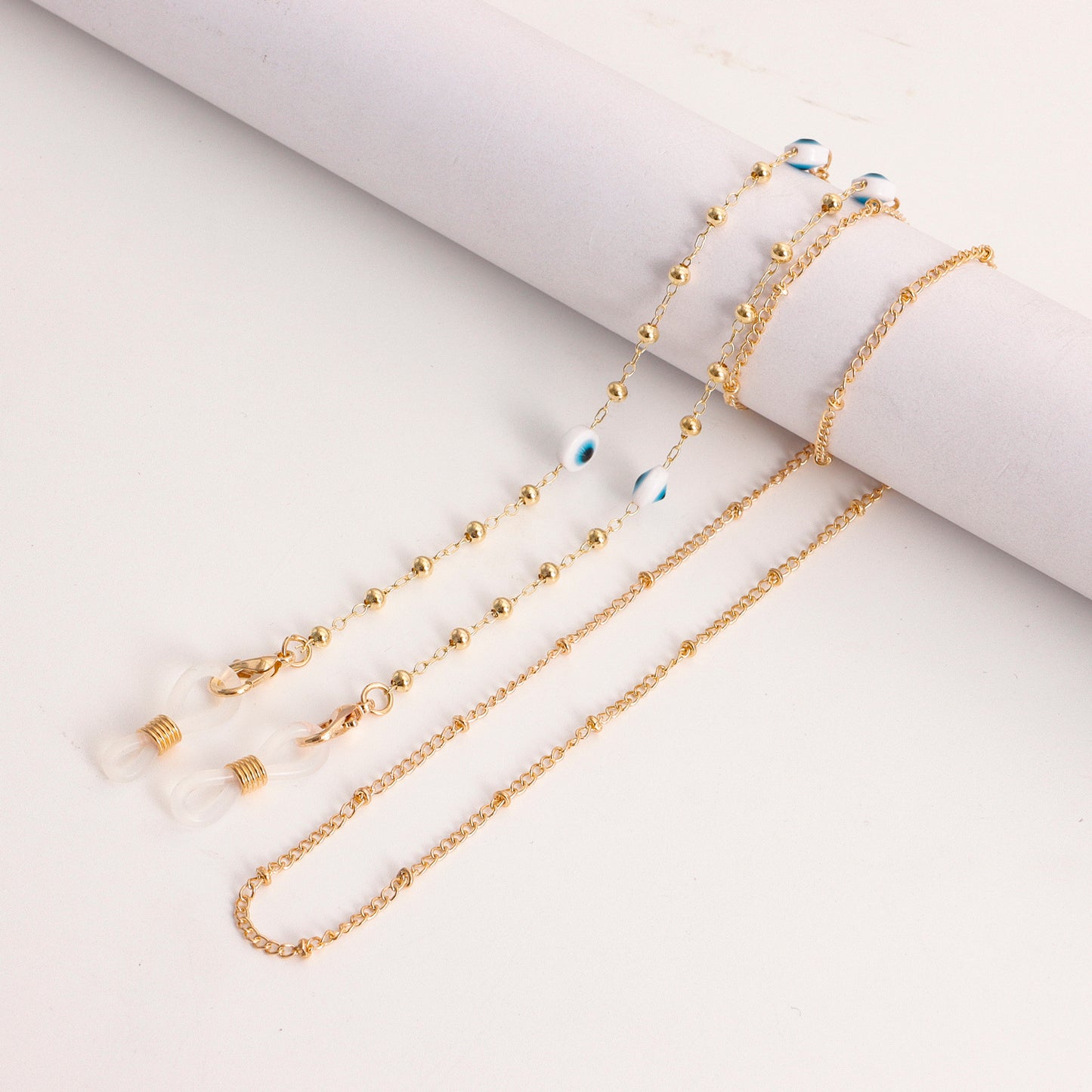 Accessories Mask Chain Glasses Chain Devil Eye Mask Chain Imitation Pearl Metal Glasses Chain