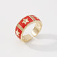 ZR43 Jewelry Fashion Net Red Star Ring Sweet Creative Zircon Open Ring Female