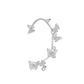 Mori Super Flash Butterfly Earhook No Pierced Ear Clip Women's Fashion Temperament One-piece Minority Full Diamond Butterfly Ear Bone Clip