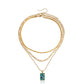 Jewelry tide color multi-layer mini snake square pendant necklace female choker