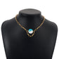 N1478 Single Layer Geometric Necklace Alloy Drip Oil Tai Chi Yin Yang Eight Diagrams Necklace Creative Fashion Necklace