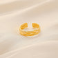 Fashion Simple Versatile Stainless Steel Ring Irregular Open Ring Ladies Ring Jewelry