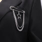 Trend accessories brooch temperament elegant anti-light corsage suit jacket fixed pin clothing accessories