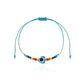 Jewelry color millet beads heart-shaped devil's eye braided bracelet female ins bracelet