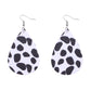 Jewelry Leopard Combination Leather Earrings Female Valentine's Day Fashion PU Earrings