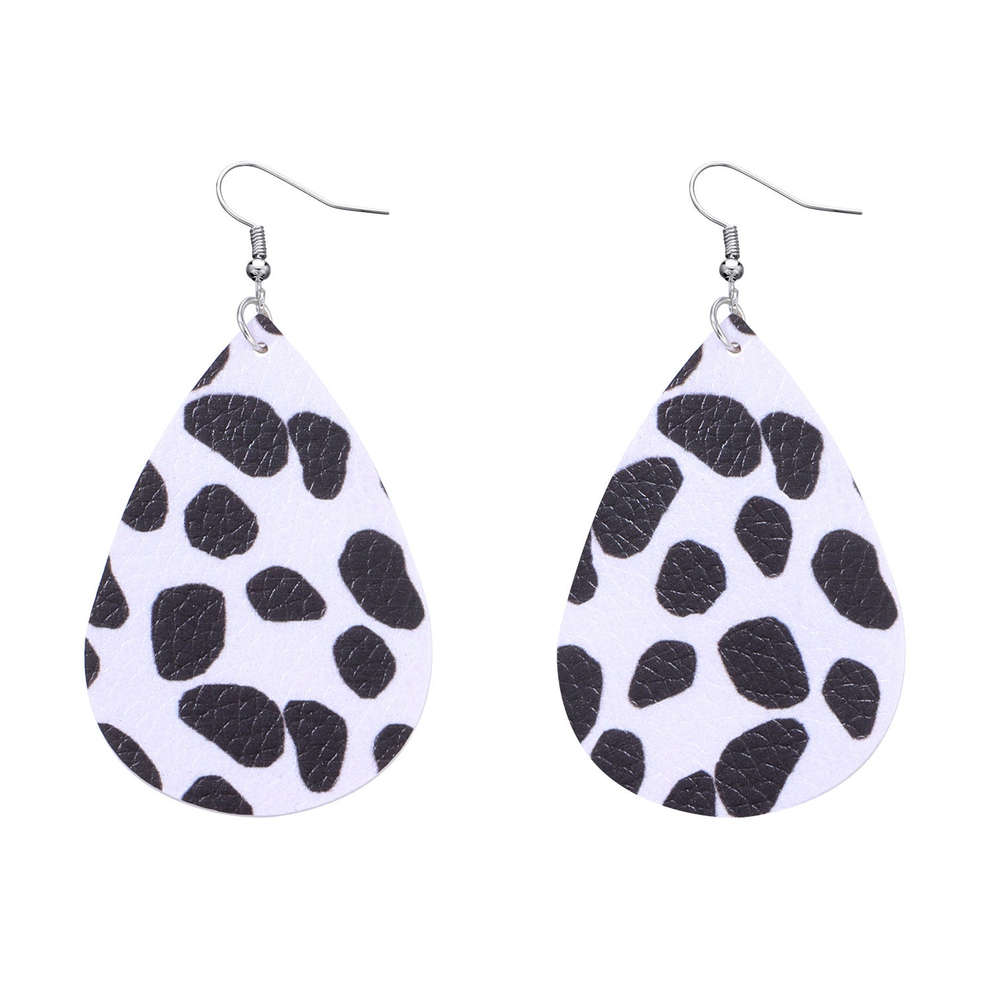 Jewelry Leopard Combination Leather Earrings Female Valentine's Day Fashion PU Earrings