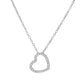Ins full diamond love necklace female fashion light luxury niche design geometric hollow peach heart pendant clavicle chain