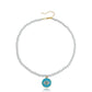 Jewelry Acrylic Pearl Beaded Necklace Devil's Eye Pendant Necklace Niche Short Style Jewelry