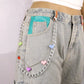 Jewelry acrylic pendant double chain hip hop jeans chain trend men and women body chain