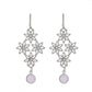 Ins retro creative hollow flower earrings fashion bohemian blue crystal rhombus earrings earrings