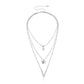 Jewelry fashion trend multi-layer butterfly diamond crystal letter pendant personality all-match necklace female