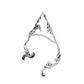 Retro punk elf flying dragon ear hanging single creative metal cat bat without hole ear bone clip