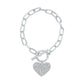 N8321 Simple Fragrance Necklace Geometric Chain Full Diamond Love Hip-Hop Bracelet Necklace