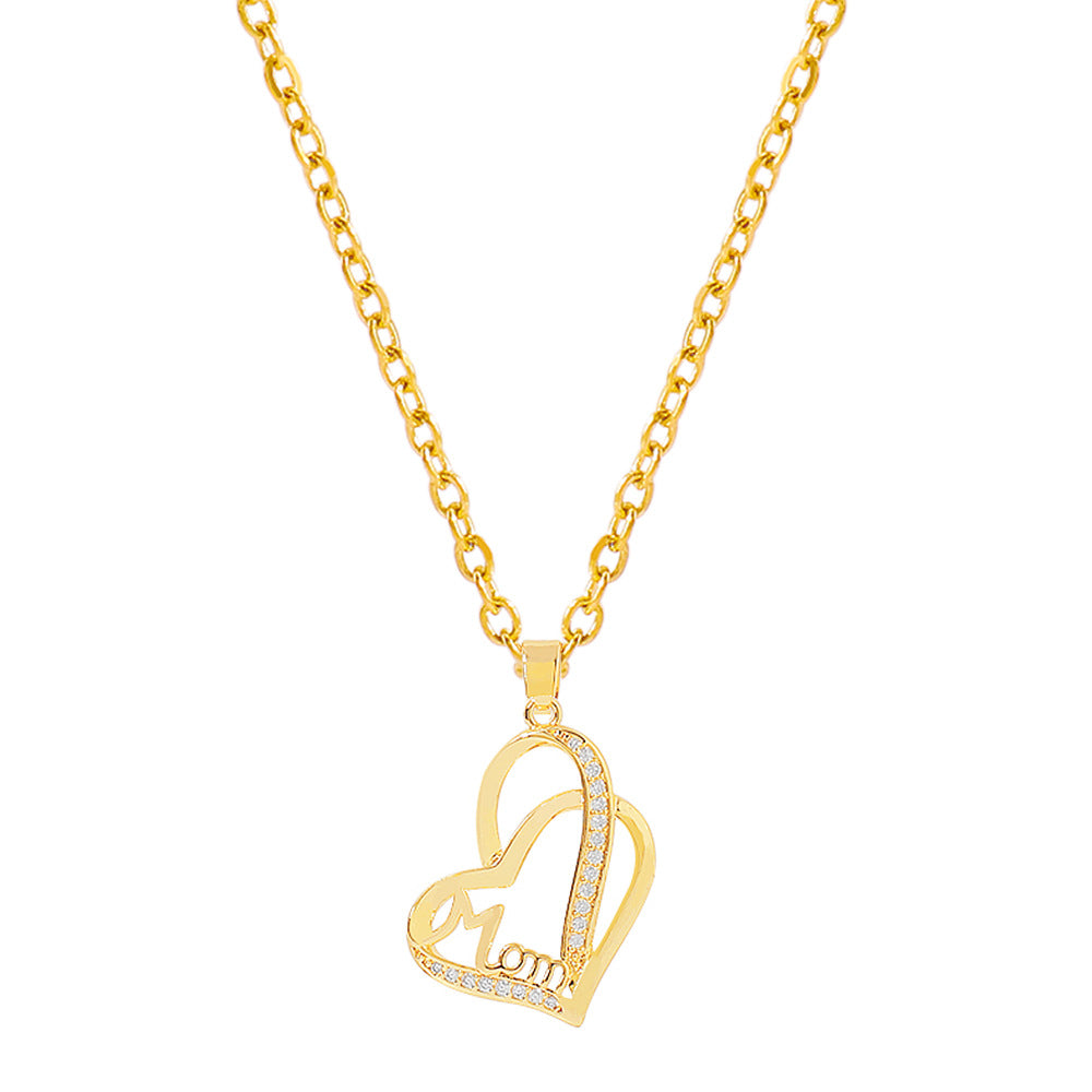 ZN17 Mother's Day mom fashion simple necklace geometric irregular love necklace female