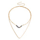 Jewelry Fashion Double Layer Necklace Sweater Chain Women's Trendy Cool Indifferent Niche Versatile Design Sense Necklace