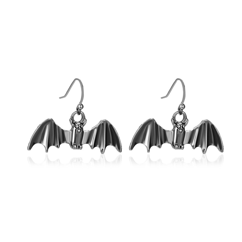 Exaggerated Spider Skull Earrings Halloween Gift Creative Funny Ghost Bat Earrings Earrings