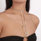 N1592 Fairy Butterfly Claw Chain Necklace Minority Simple Rhinestone Necklace Sexy Elegant Necklace Female