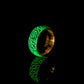 Fashionable original design simple stainless steel golden resin luminous forest crack creative ring