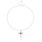 Jewelry ins geometric exaggeration French knight shield cross necklace niche design sense of light luxury