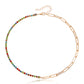 Jewelry claw chain micro-inlaid colored diamond necklace necklace female wild ins niche design hot girl necklace