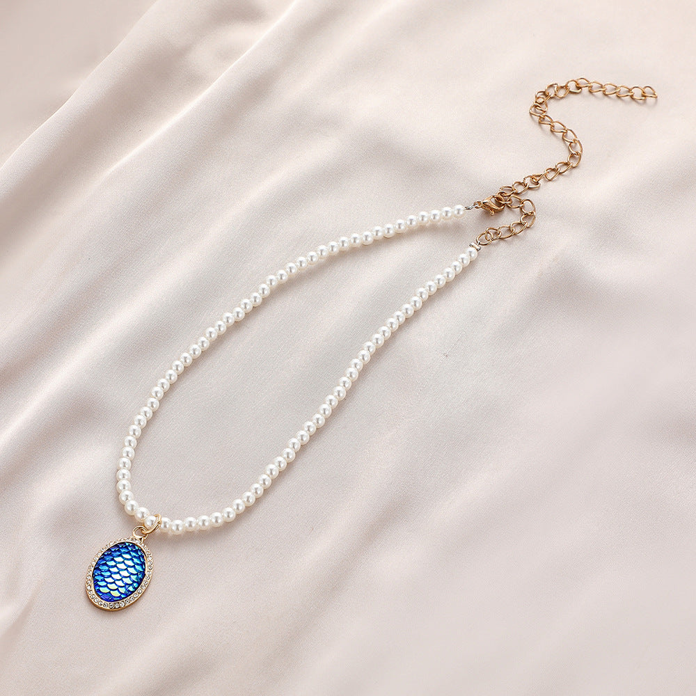 Exaggerated personality multi-layer pearl necklace trend fashion temperament three-layer collarbone necklace jewelry female