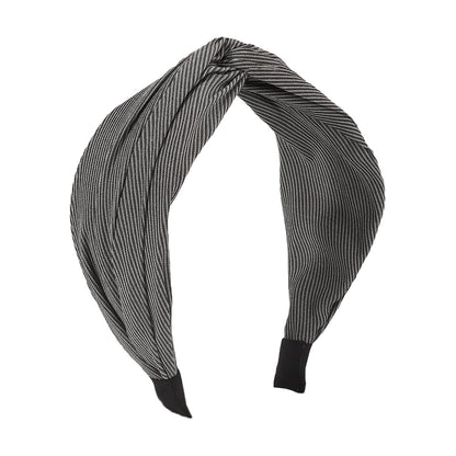 F4712 Jewelry Simple Gray Geometric Cross Bow Headband Retro Wide Brimmed Headband Women